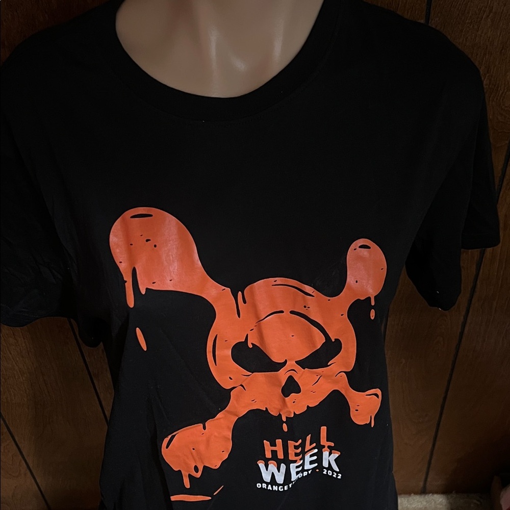 Orangetheory Black Tee with White Logo